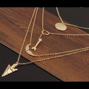 Multi level charm necklace